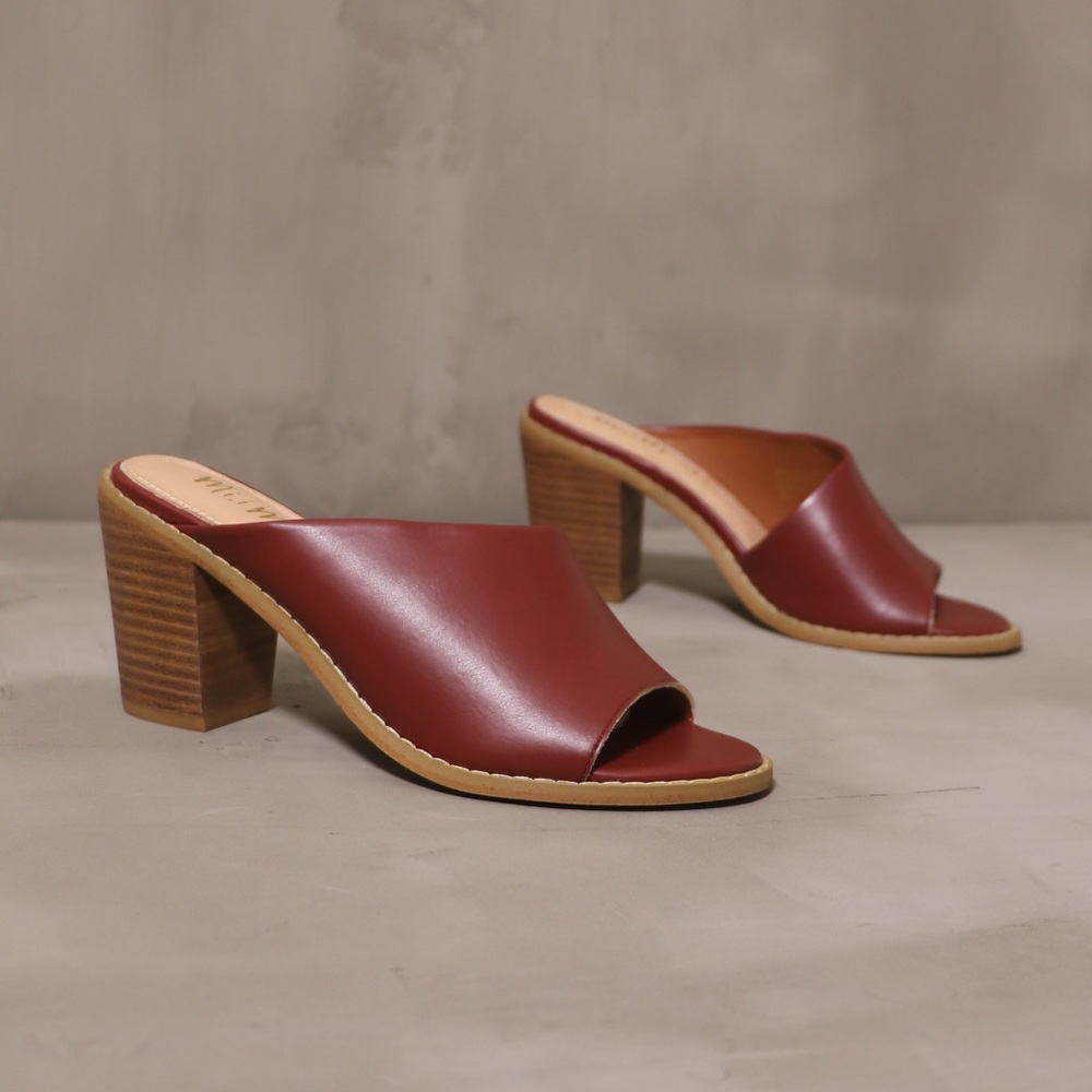 New Asymmetrical Stacked Block Heel